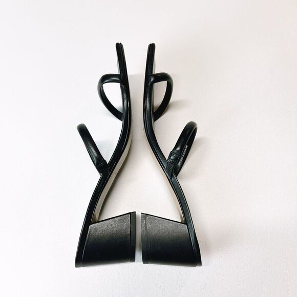 Everlane The Double Strap Heel Leather Sandal Slides Square Toe Size 9 New - Picture 11 of 16